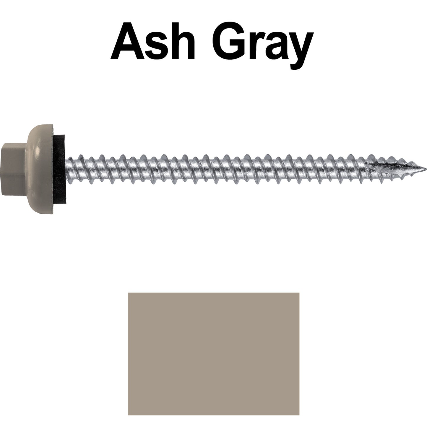 10 X 2-1/2" HI-LO Zinc Aluminum Cap Metal Roofing Screws - Hex Washer Head - Self starting/self tapping - EPDM washer. Colored head.