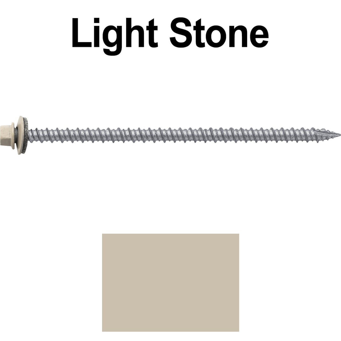 #10 x 4" Metal ROOFING SCREWS - Hex Washer Head - Self starting/self tapping - EPDM washer. Colored head.