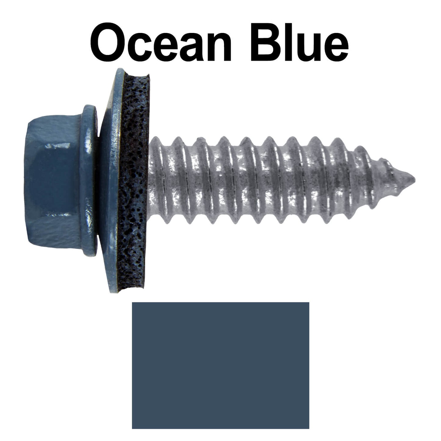 17 x 1" Metal Roofing Screws - Metal Panel to Metal Purlins and Recovery Screws - Hex Washer Head - EPDM washer.