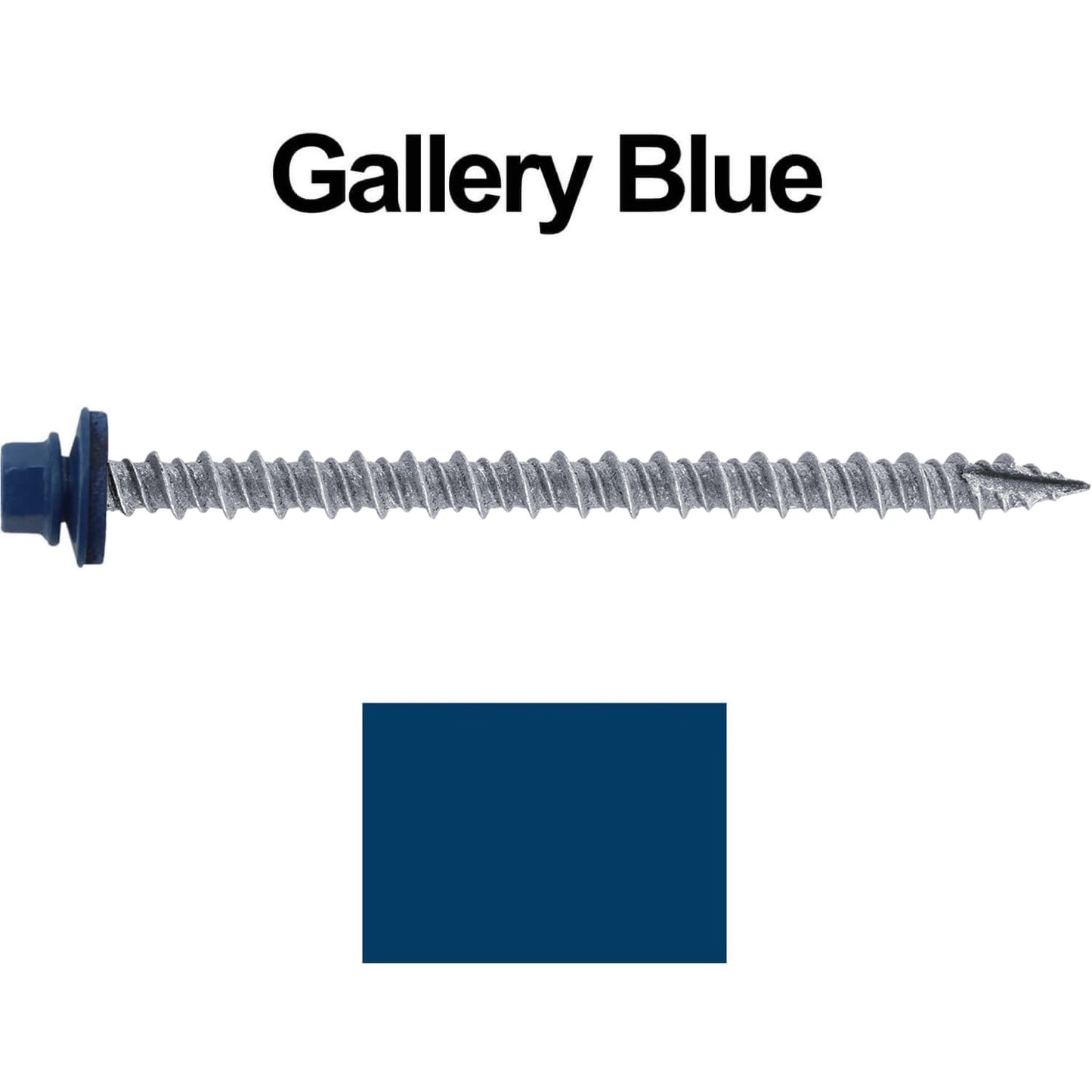 #10 x 3" Metal ROOFING SCREWS - Hex Washer Head - Self starting/self tapping - EPDM washer. Colored head.