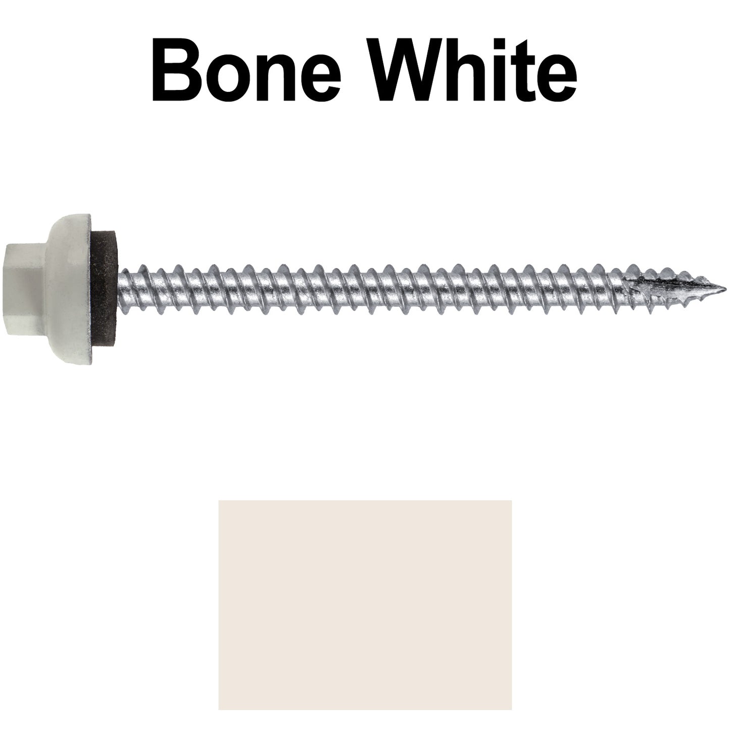 10 X 2-1/2" HI-LO Zinc Aluminum Cap Metal Roofing Screws - Hex Washer Head - Self starting/self tapping - EPDM washer. Colored head.
