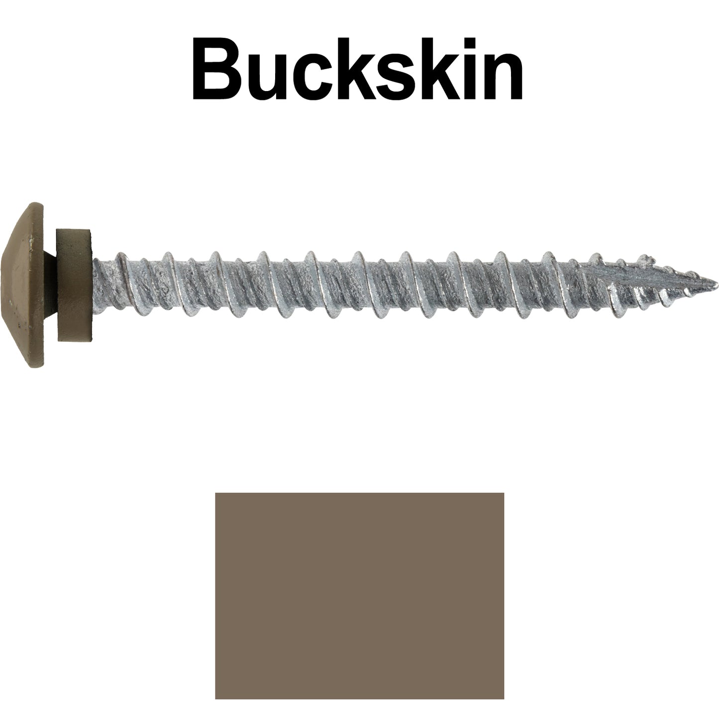 10 x 2" LOW PROFILE Star Head Roofing Screws - HI-LO Thread - Metal To Wood - T25 Torx Drive Head - EPDM washer.
