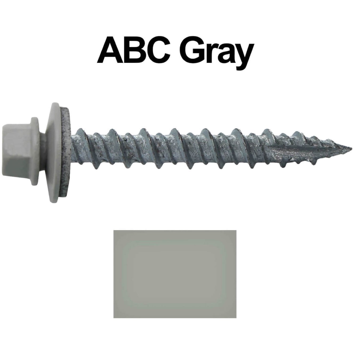 #10 x 1-1/2" Metal ROOFING SCREWS - Hex Washer Head - Self starting/self tapping - EPDM washer. Colored head.