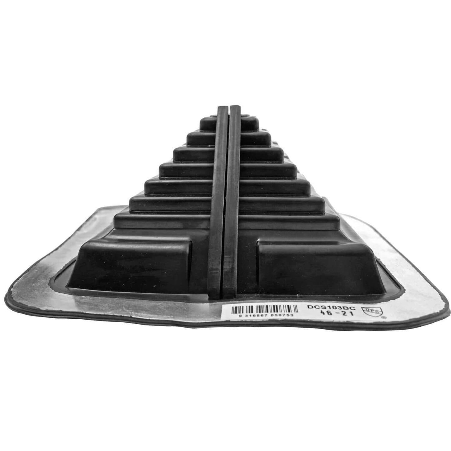 DCS103BC Black Square Pipe, Square Base Combo Pipe Flashing