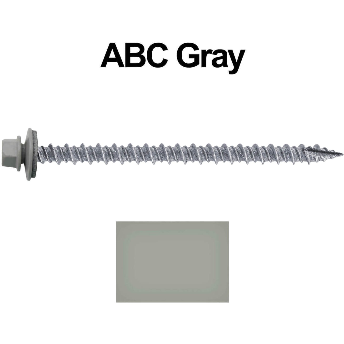 #10 x 3" Metal ROOFING SCREWS - Hex Washer Head - Self starting/self tapping - EPDM washer. Colored head.
