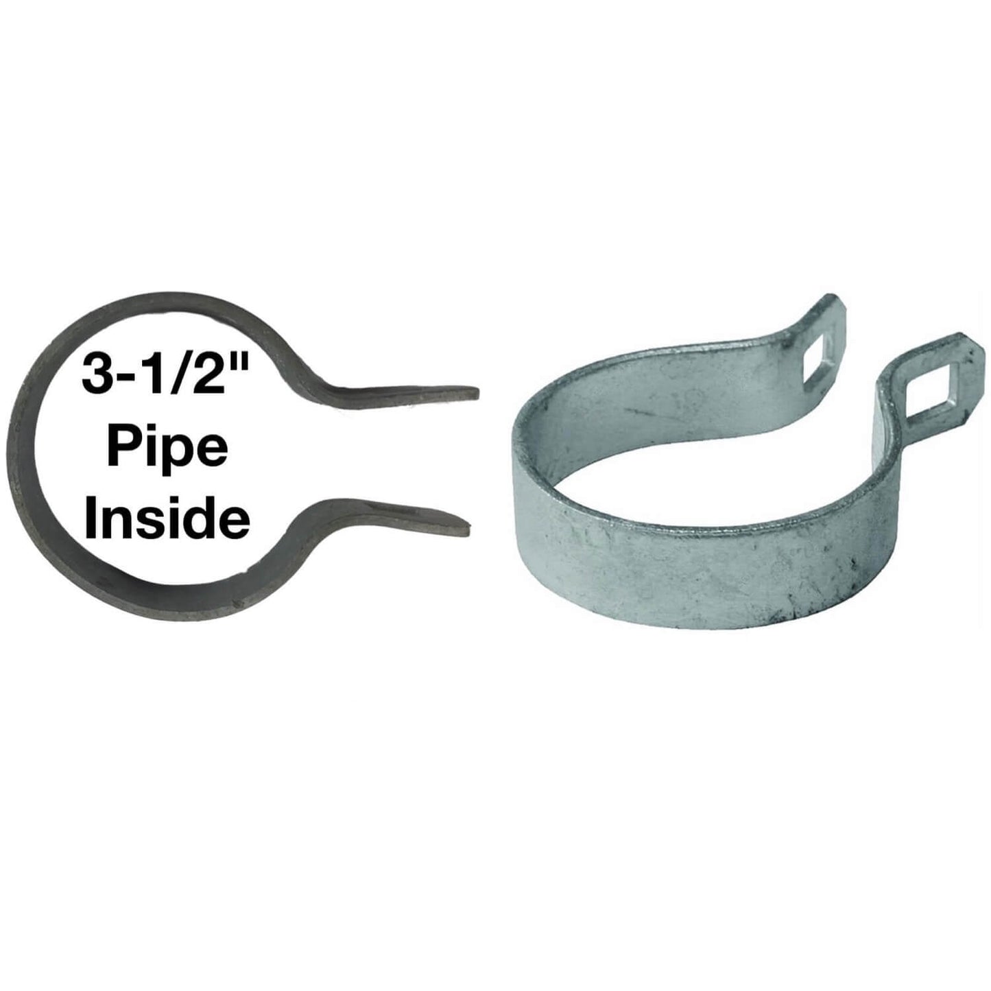 Brace Band for Chain Link Fence - Galvanized Chain Link Brace Band. Attach Rail Ends to terminal post, corner fence post, end fence post, gate fence post or gate frame