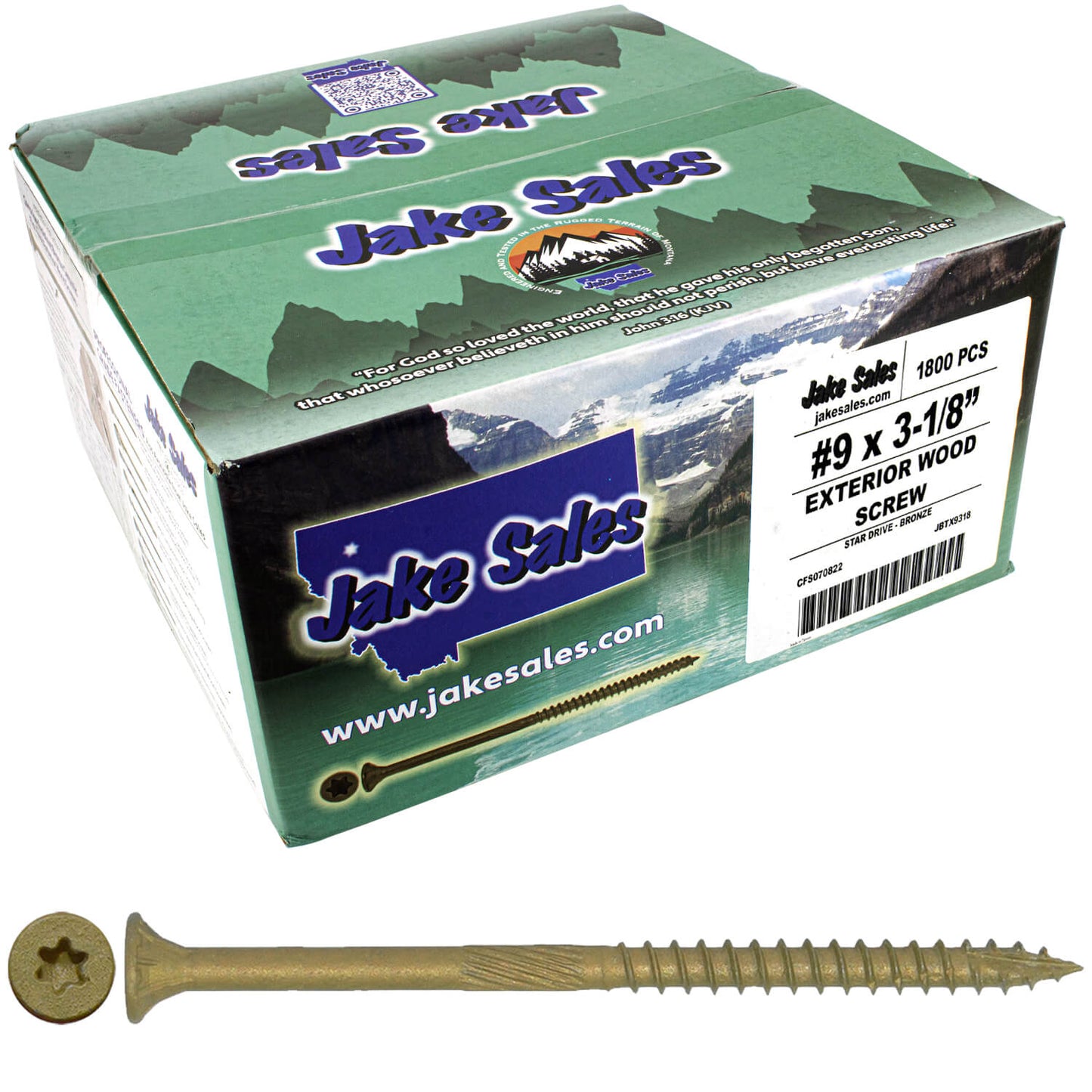 #9 x 1-1/2" - 3-1/8" Bronze Exterior Coated Wood Screw Torx/Star Drive Head - Multipurpose Exterior Coated Torx/Star Drive Wood Screws