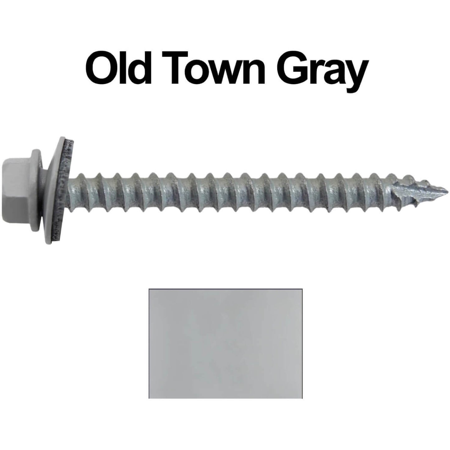 #14 x 2-1/2" Metal ROOFING SCREWS - Hex Washer Head - Self starting/self tapping - EPDM washer. Colored head.