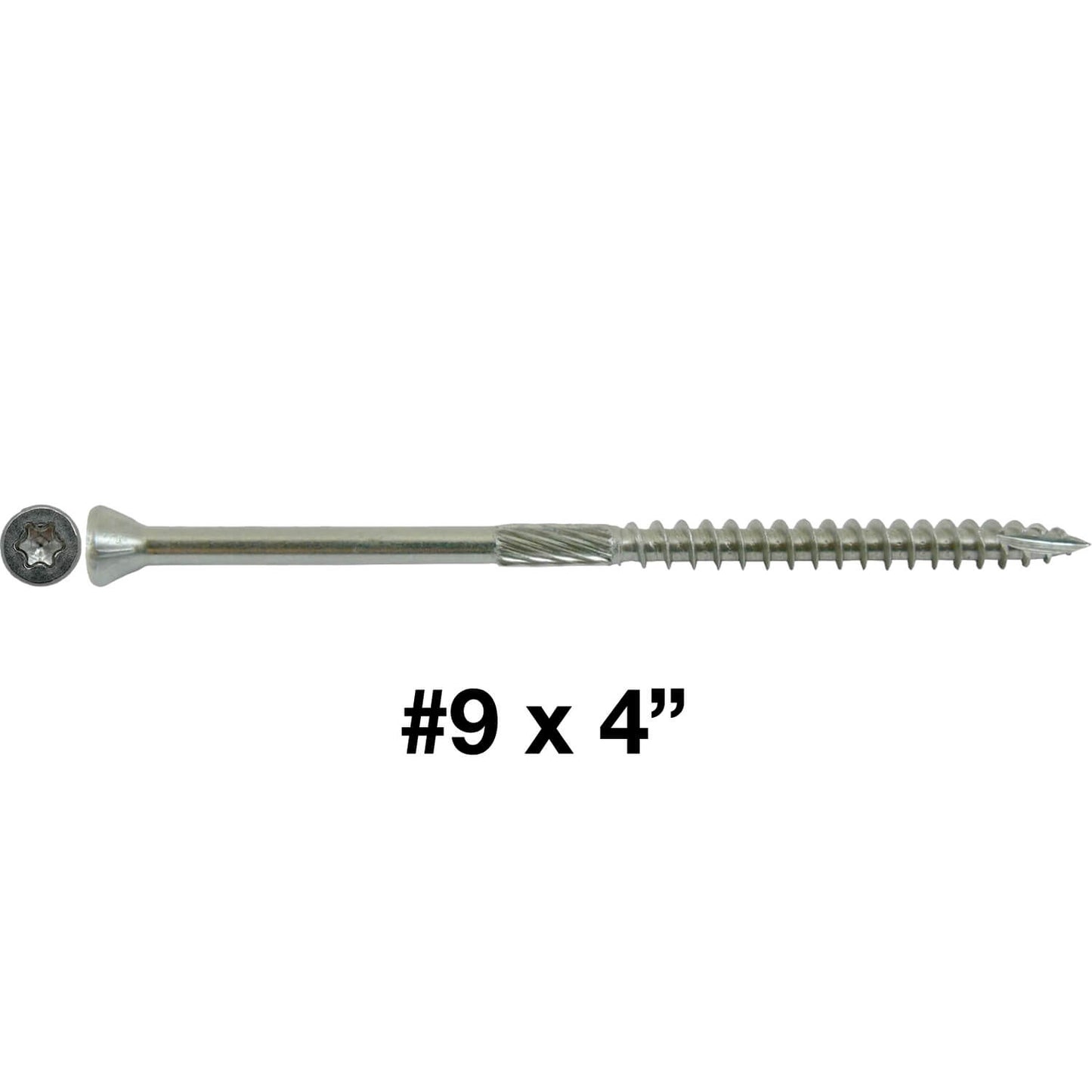 #9 Silver Star Stainless Steel TRIM HEAD Screw Torx/Star Head - Stainless Steel TRIM HEAD Wood Screws