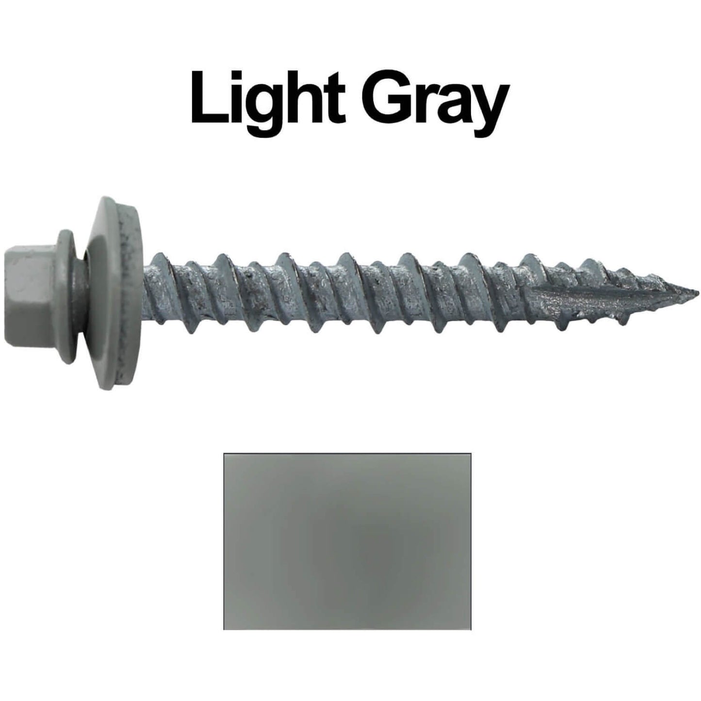 #10 x 1-1/2" Metal ROOFING SCREWS - Hex Washer Head - Self starting/self tapping - EPDM washer. Colored head.
