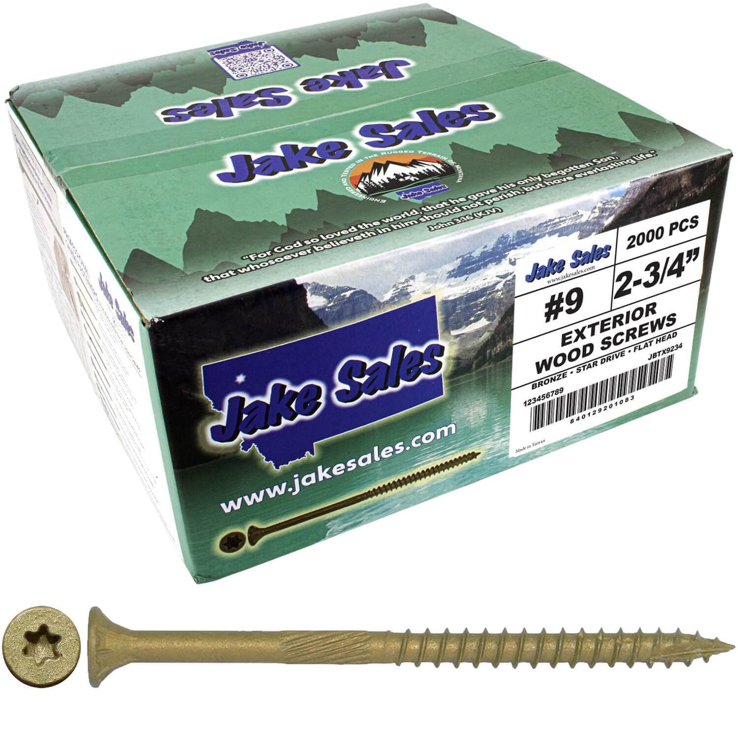 #9 x 1-1/2" - 3-1/8" Bronze Exterior Coated Wood Screw Torx/Star Drive Head - Multipurpose Exterior Coated Torx/Star Drive Wood Screws