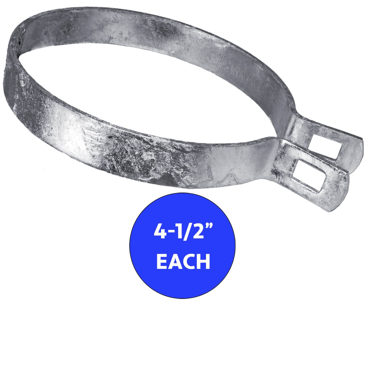 Brace Band for Chain Link Fence - Galvanized Chain Link Brace Band. Attach Rail Ends to terminal post, corner fence post, end fence post, gate fence post or gate frame