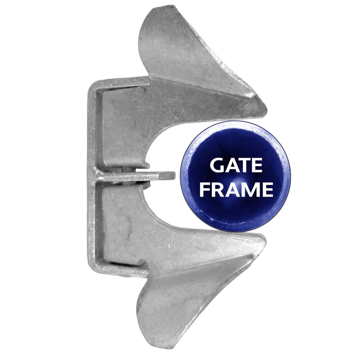 Wall Mount (Flat Back) Fork and Butterfly Latch - Easily Mounts to Wooden Gate Post or Wall with Screws or Lag Bolts