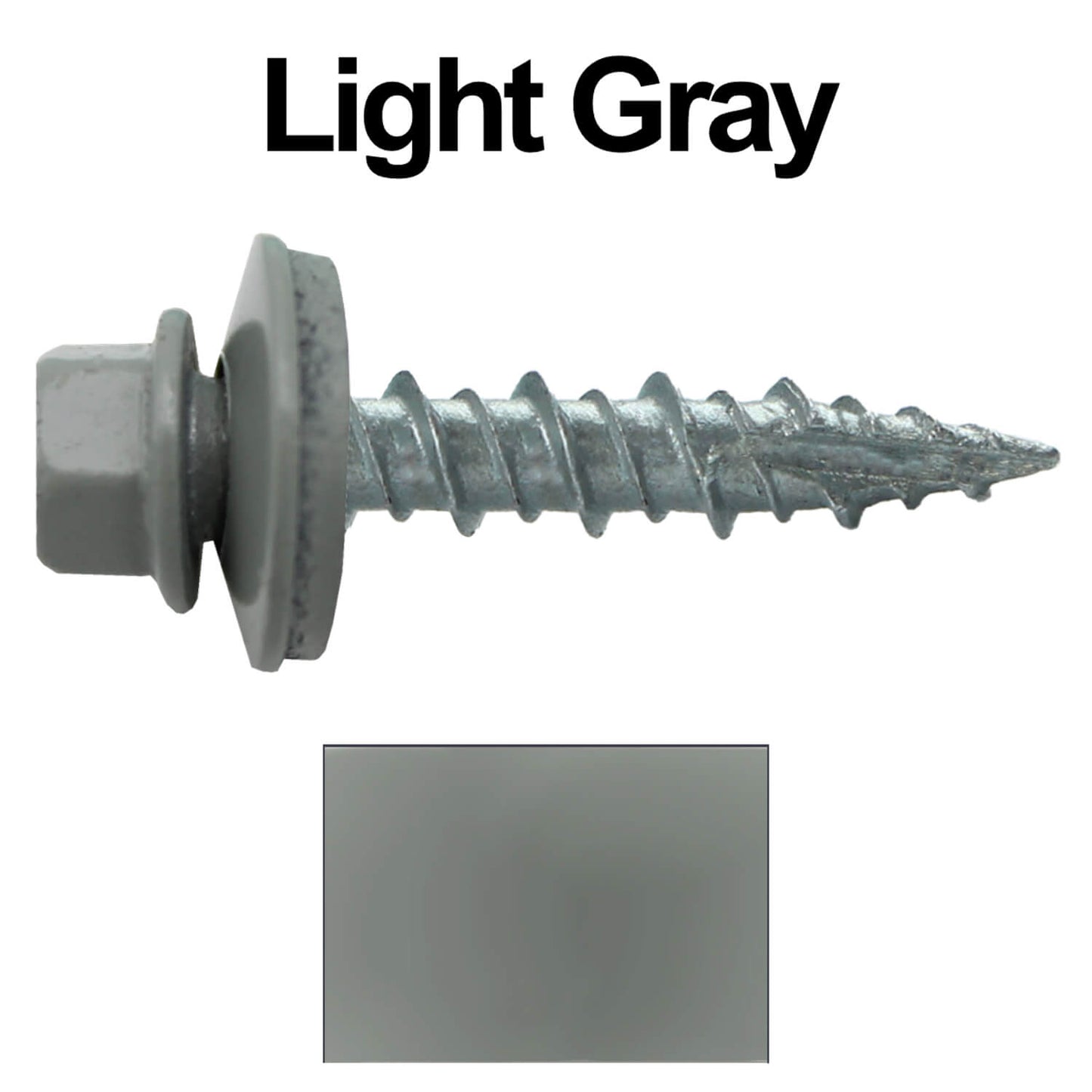 #10 x 1" Metal ROOFING SCREWS - Hex Washer Head - Self starting/self tapping - EPDM washer. Colored head.