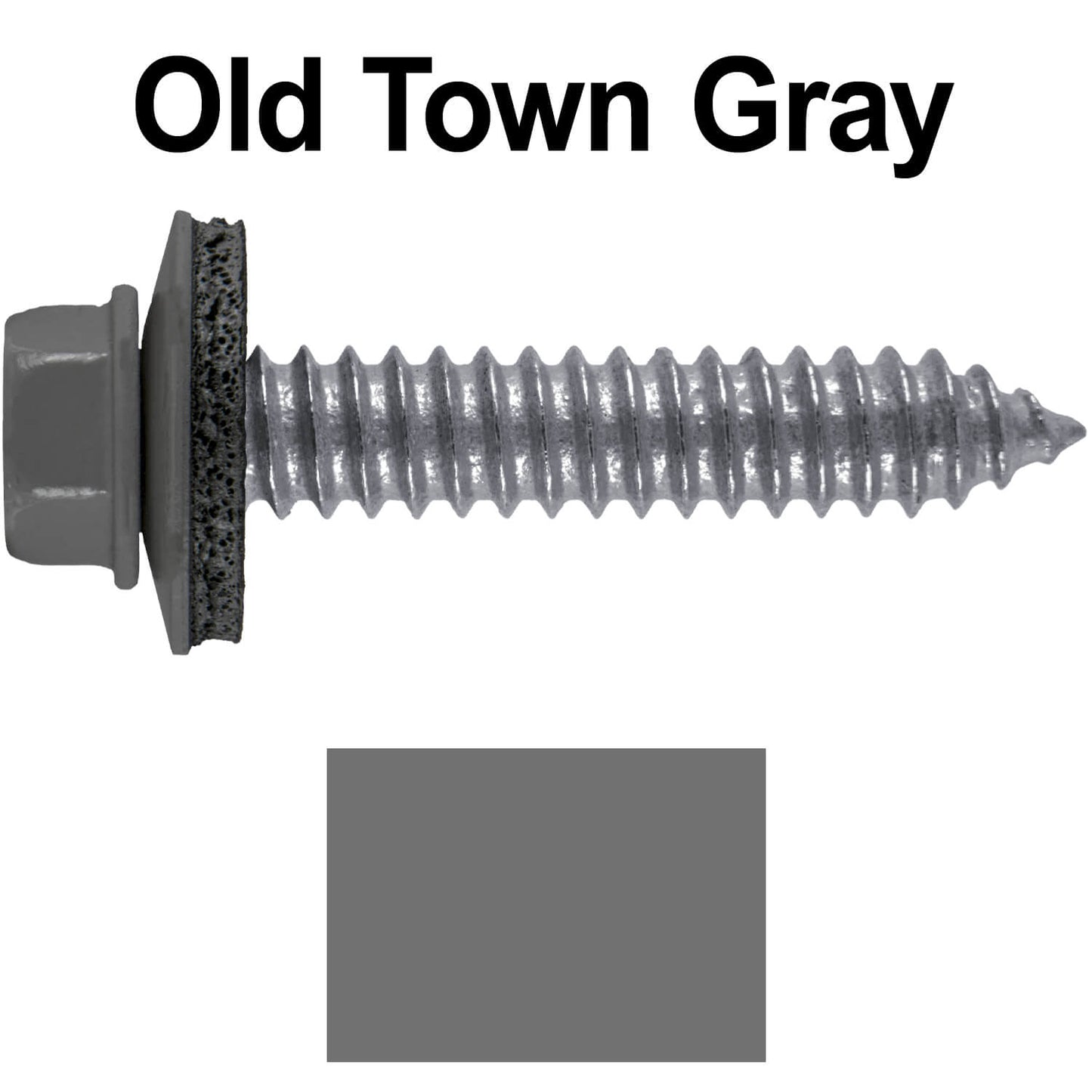 17 x 1-1/2 Metal Roofing Screws - Metal Panel to Metal Purlins and Recovery Screws - Hex Washer Head - EPDM washer.