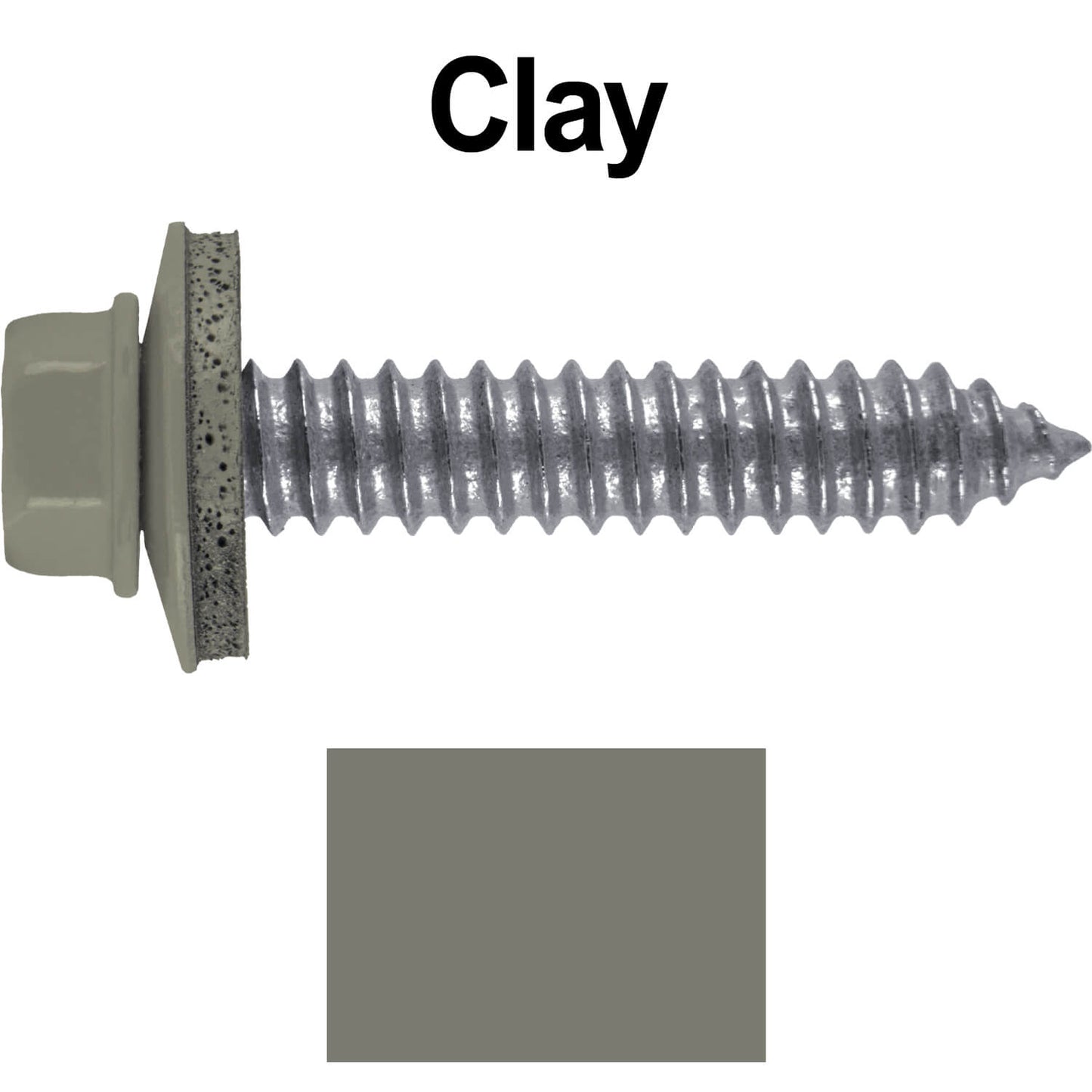 17 x 1-1/2 Metal Roofing Screws - Metal Panel to Metal Purlins and Recovery Screws - Hex Washer Head - EPDM washer.
