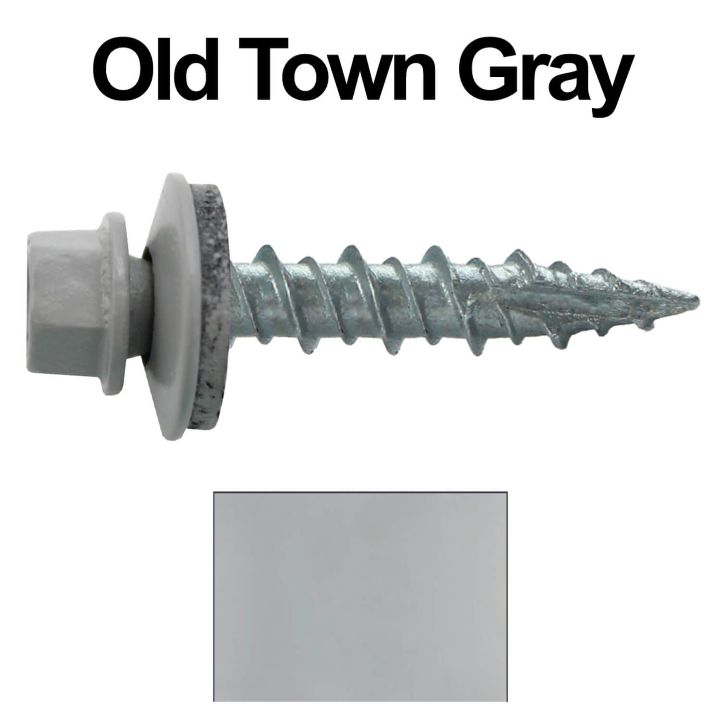 #10 x 1" Metal ROOFING SCREWS - Hex Washer Head - Self starting/self tapping - EPDM washer. Colored head.