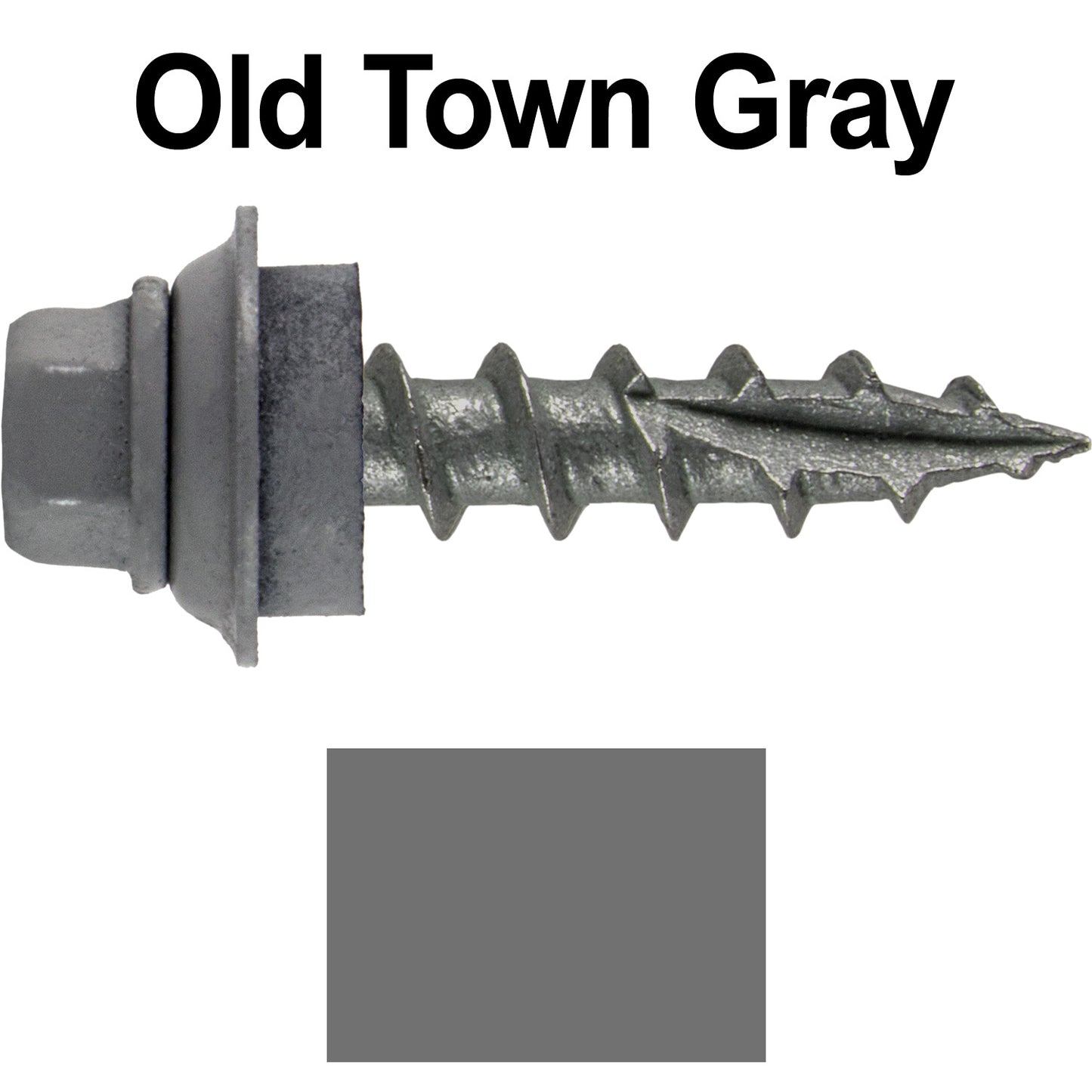 12 X 1" Metal Roofing Screws For OSB and Plywood - Galvanized Metal to Wood Type 17 Tip - 1/4" Hex Head - Assembled EPDM Washer