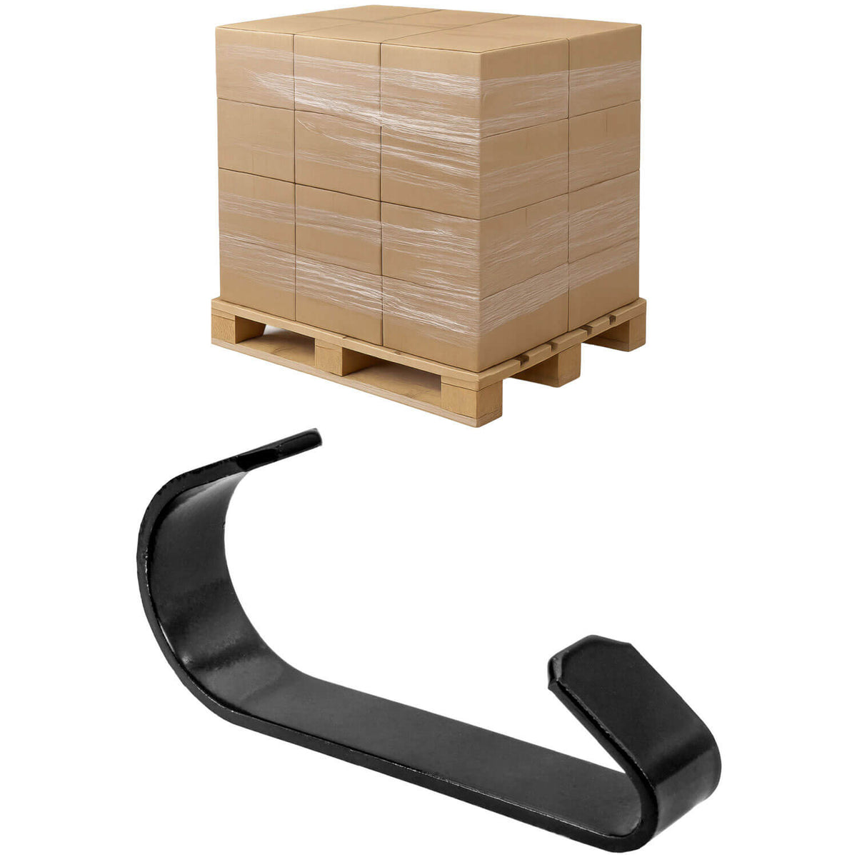 1-3/8" BLACK GATE CLIP - PRESSED STEEL - POWDER COATED