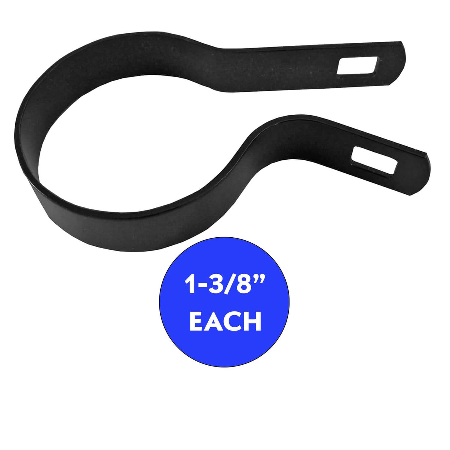 Tension Bands for Chain Link Fence - BLACK Powder Coated Chain Link Tension Band