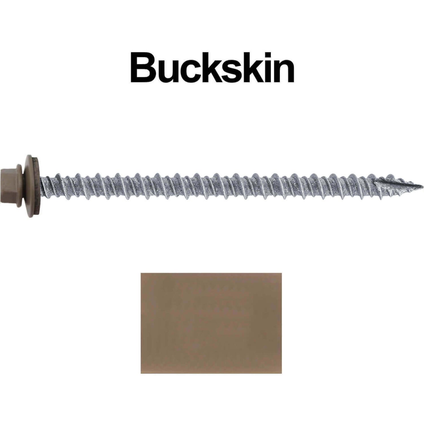 #10 x 3" Metal ROOFING SCREWS - Hex Washer Head - Self starting/self tapping - EPDM washer. Colored head.