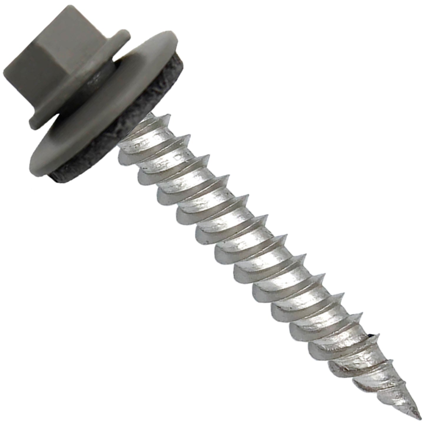 12 x 1-1/2" Stainless Steel Metal Roofing Screw - Hex Washer Head - Self starting/self tapping - EPDM washer. Colored head.