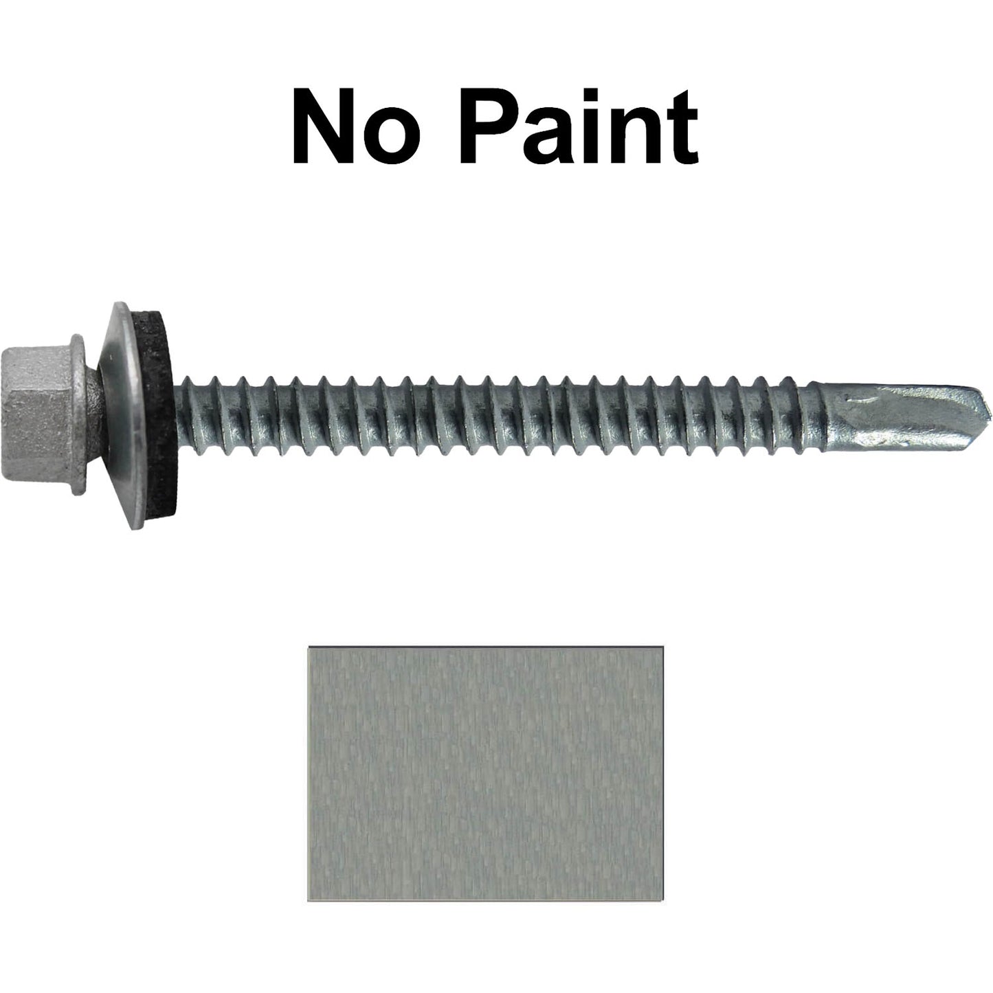 #12 X 3" Metal to Metal Type #3 Roofing Screws - Hex Washer Head - Self starting/self tapping - 5/8" EPDM washer. Colored head.