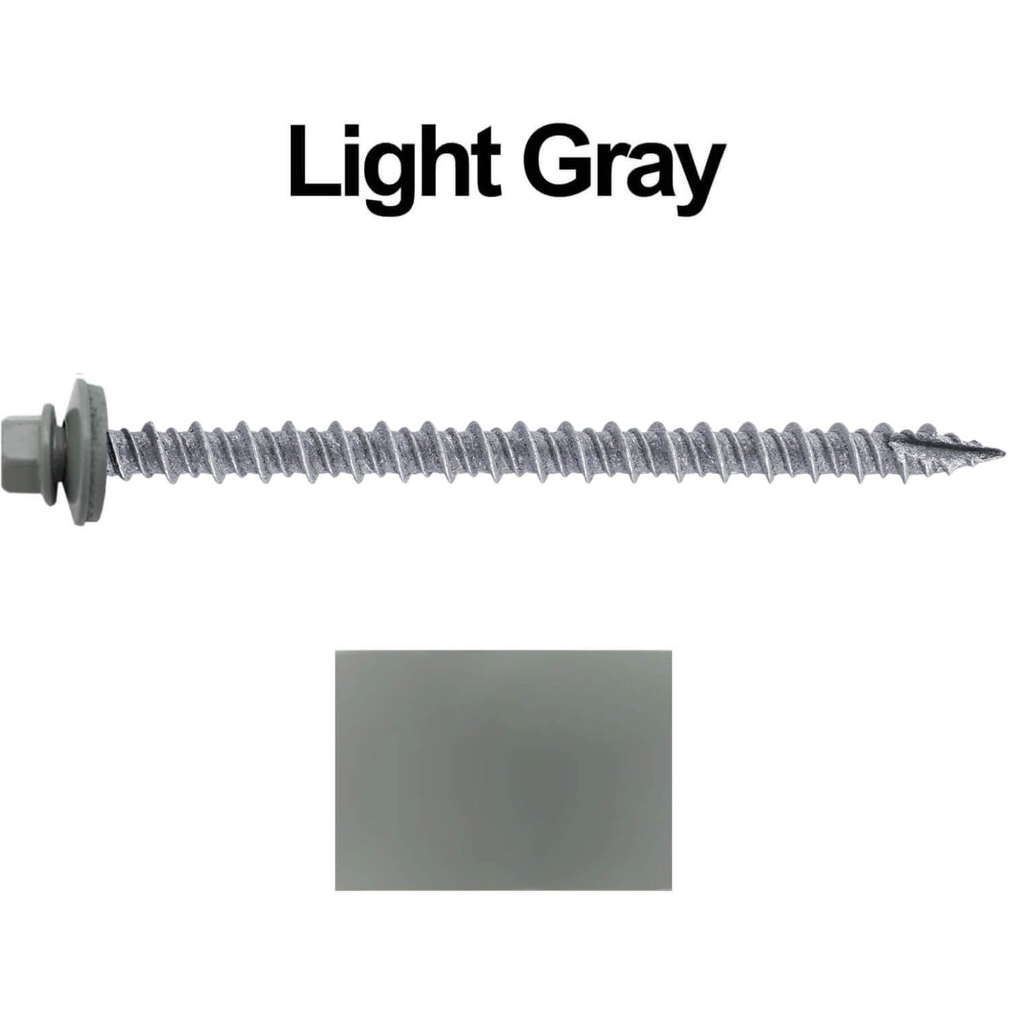 #10 x 3" Metal ROOFING SCREWS - Hex Washer Head - Self starting/self tapping - EPDM washer. Colored head.