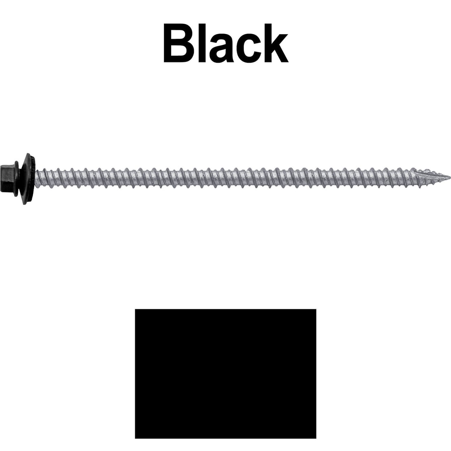 #10 x 4" Metal ROOFING SCREWS - Hex Washer Head - Self starting/self tapping - EPDM washer. Colored head.