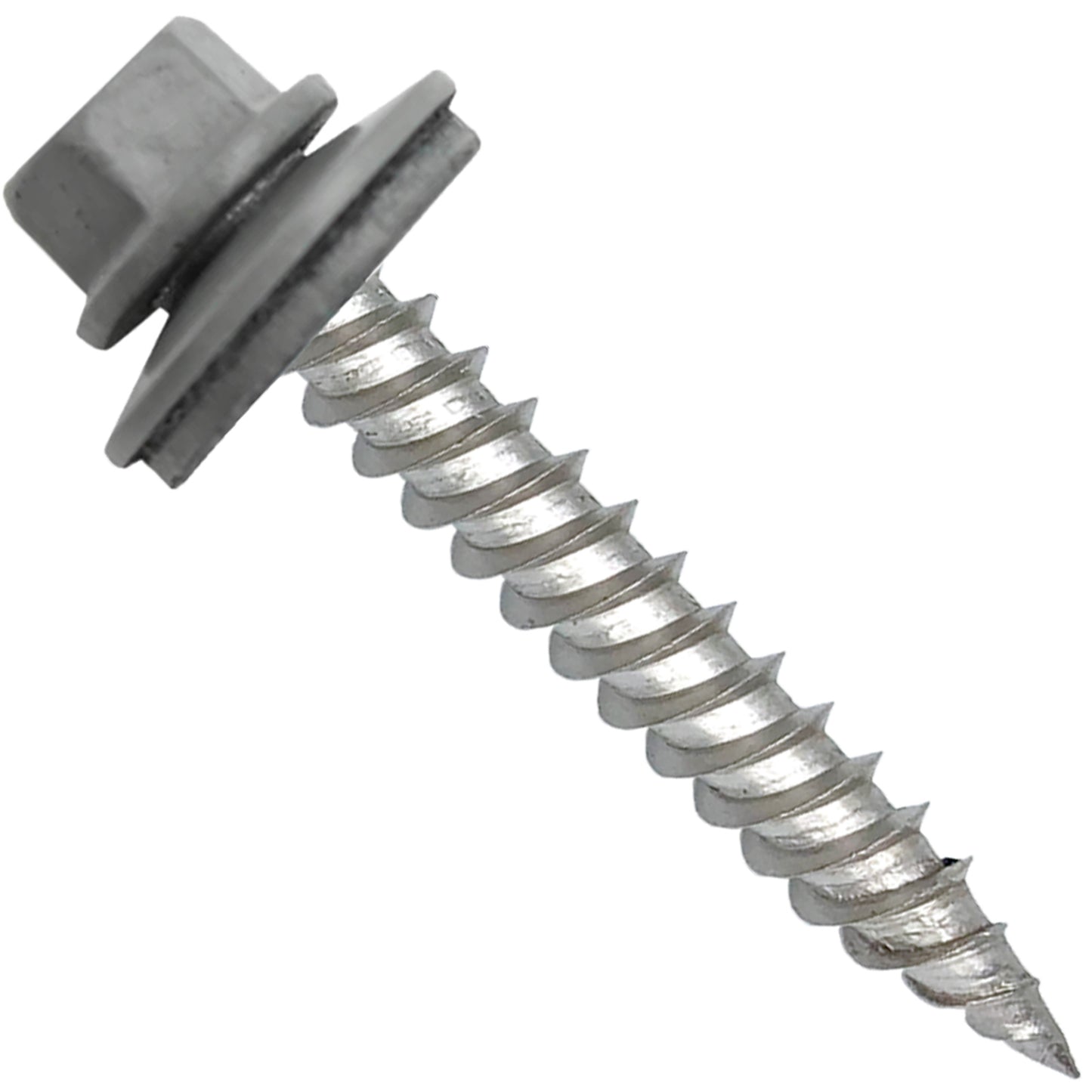 12 x 1-1/2" Stainless Steel Metal Roofing Screw - Hex Washer Head - Self starting/self tapping - EPDM washer. Colored head.