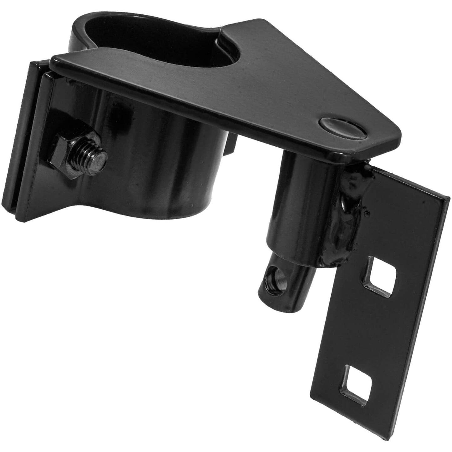 Black Rolling/Sliding Chain Link Gate Latch (Rolo Latch) - Pressed Steel - Power Coated - For 1-5/8" Or 1-7/8" Gate Frames