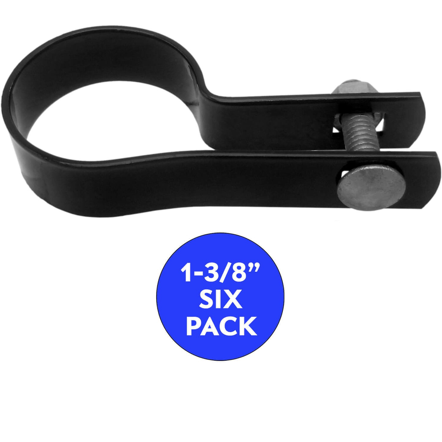 Tension Bands for Chain Link Fence - BLACK Powder Coated Chain Link Tension Band