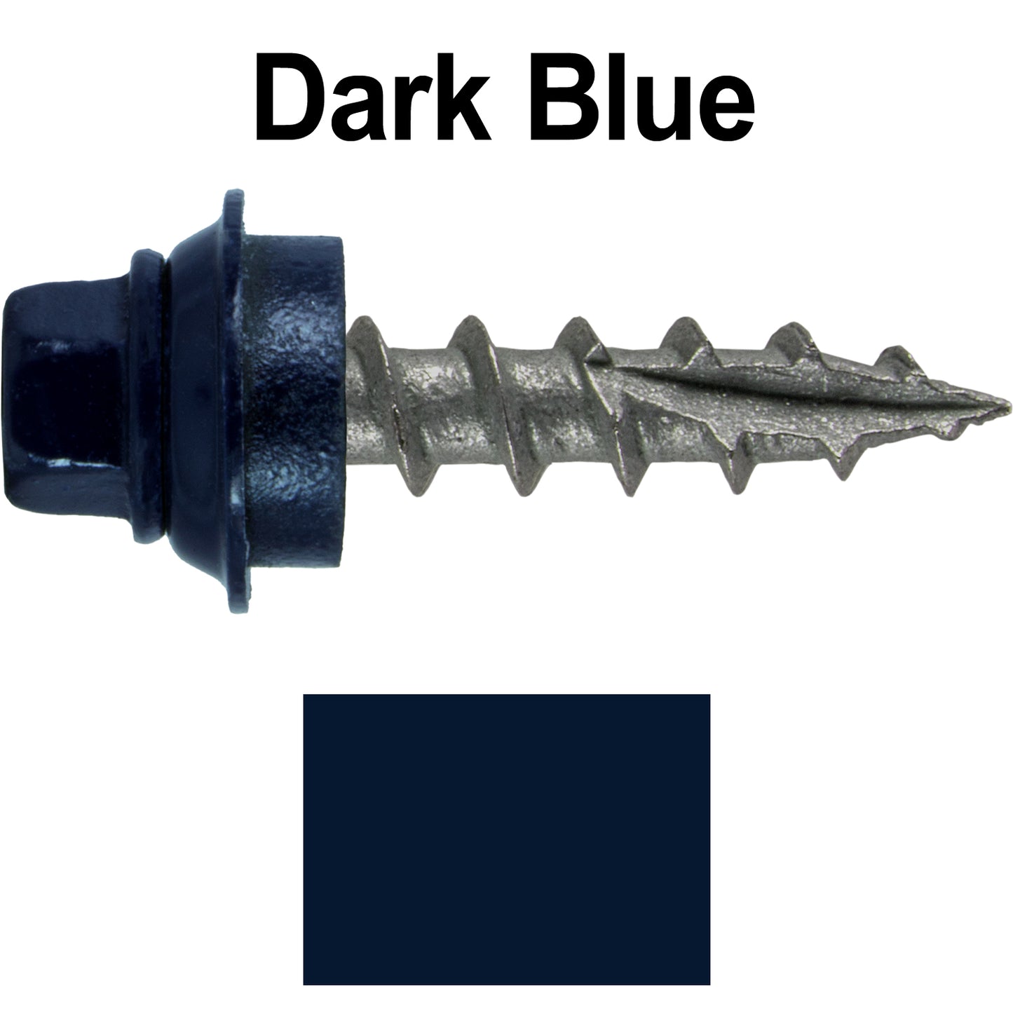 12 X 1" Metal Roofing Screws For OSB and Plywood - Galvanized Metal to Wood Type 17 Tip - 1/4" Hex Head - Assembled EPDM Washer