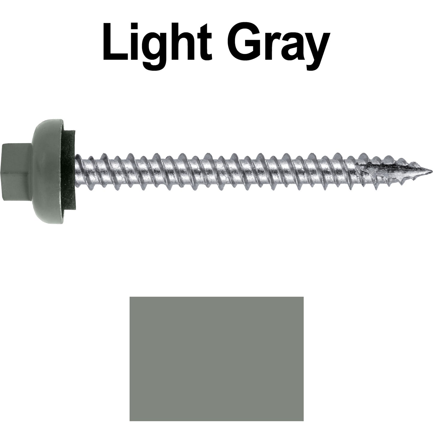 10 X 2“ HI-LO Zinc Aluminum Cap Metal Roofing Screws - Hex Washer Head - Self starting/self tapping - EPDM washer. Colored head.