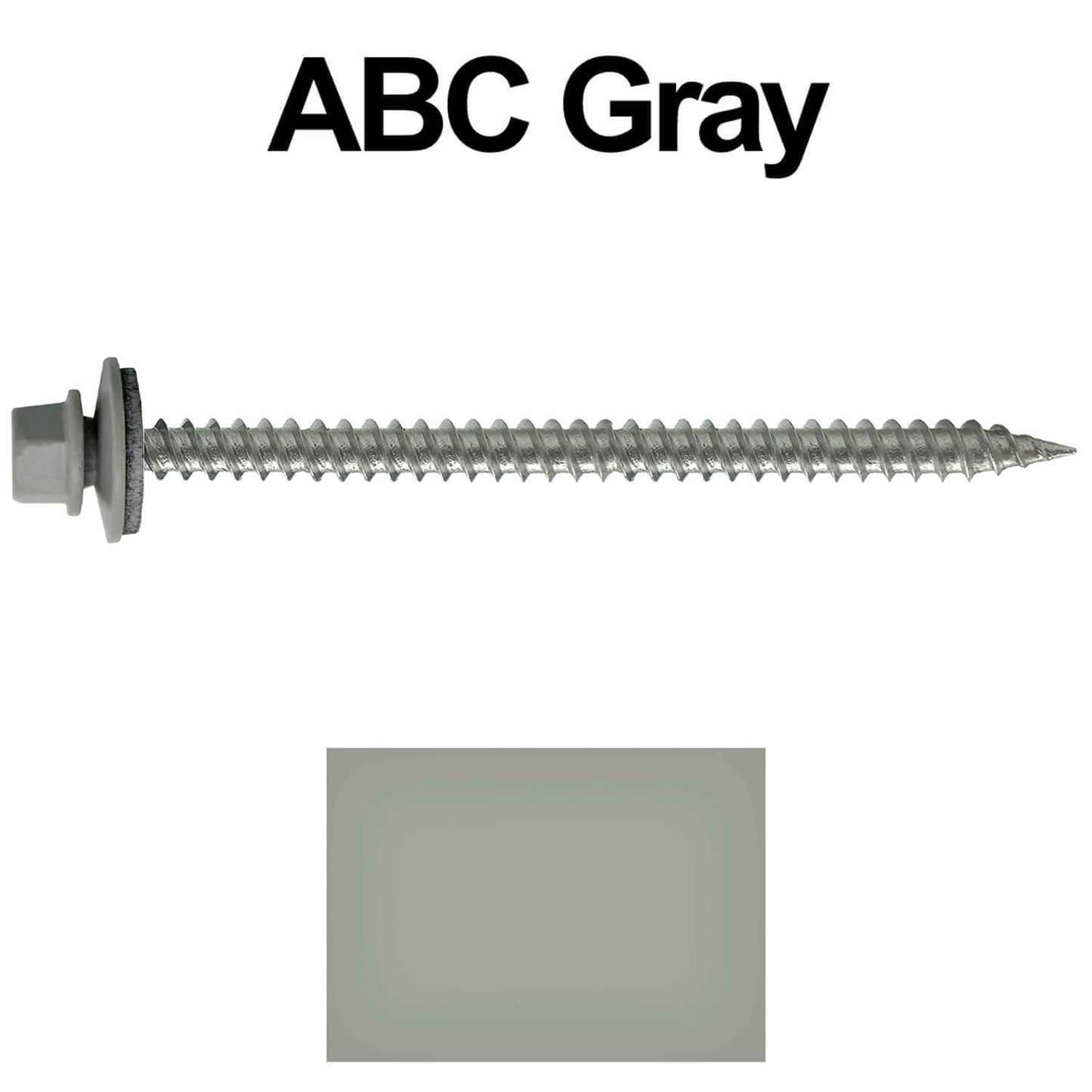 #9 x 3" Stainless Steel Metal Roofing Screws - Hex Washer Head - Self starting/self tapping - EPDM washer. Colored head.