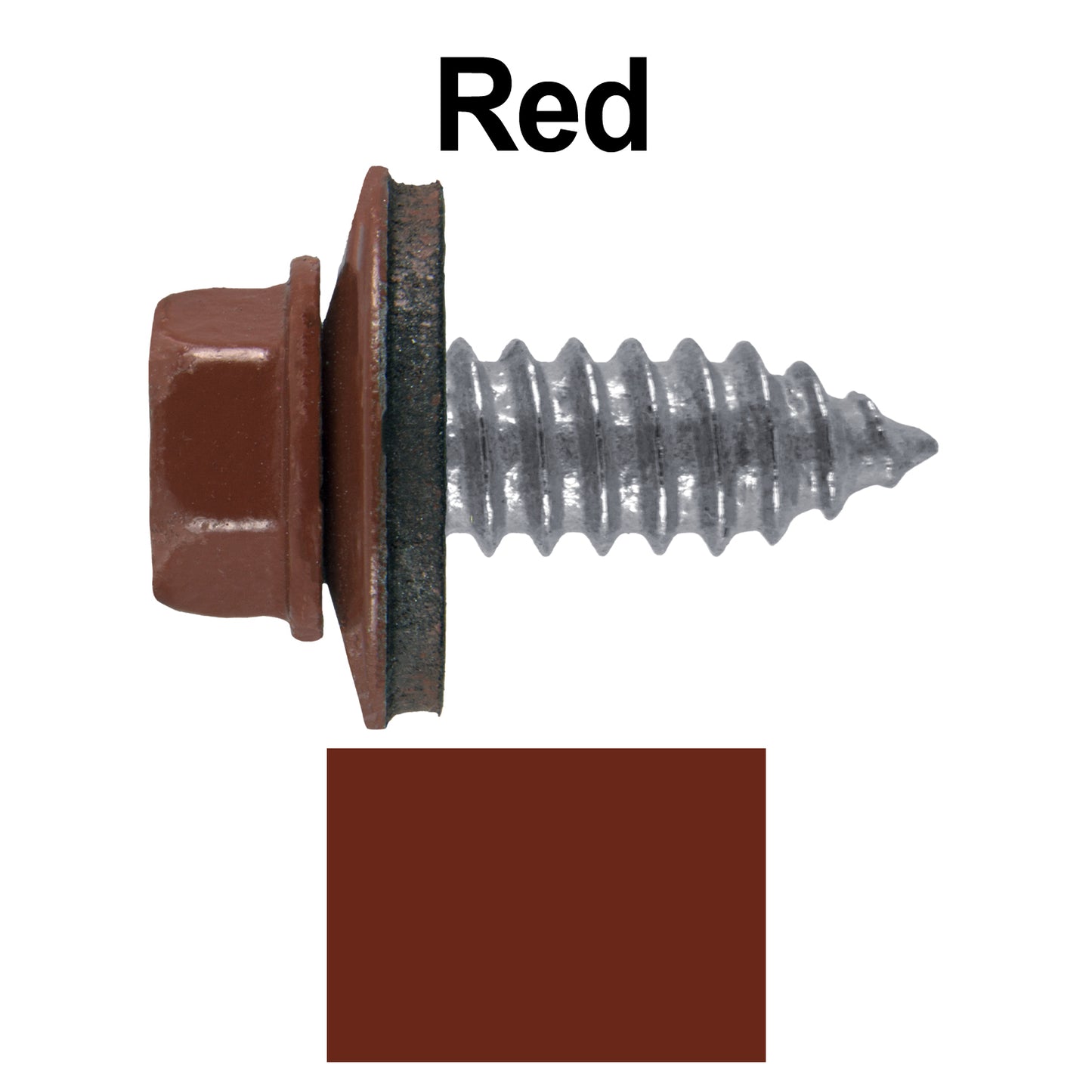 17 x 3/4" Metal Roofing Screws - Metal Panel to Metal Purlins and Recovery Screws - Hex Washer Head - EPDM washer.