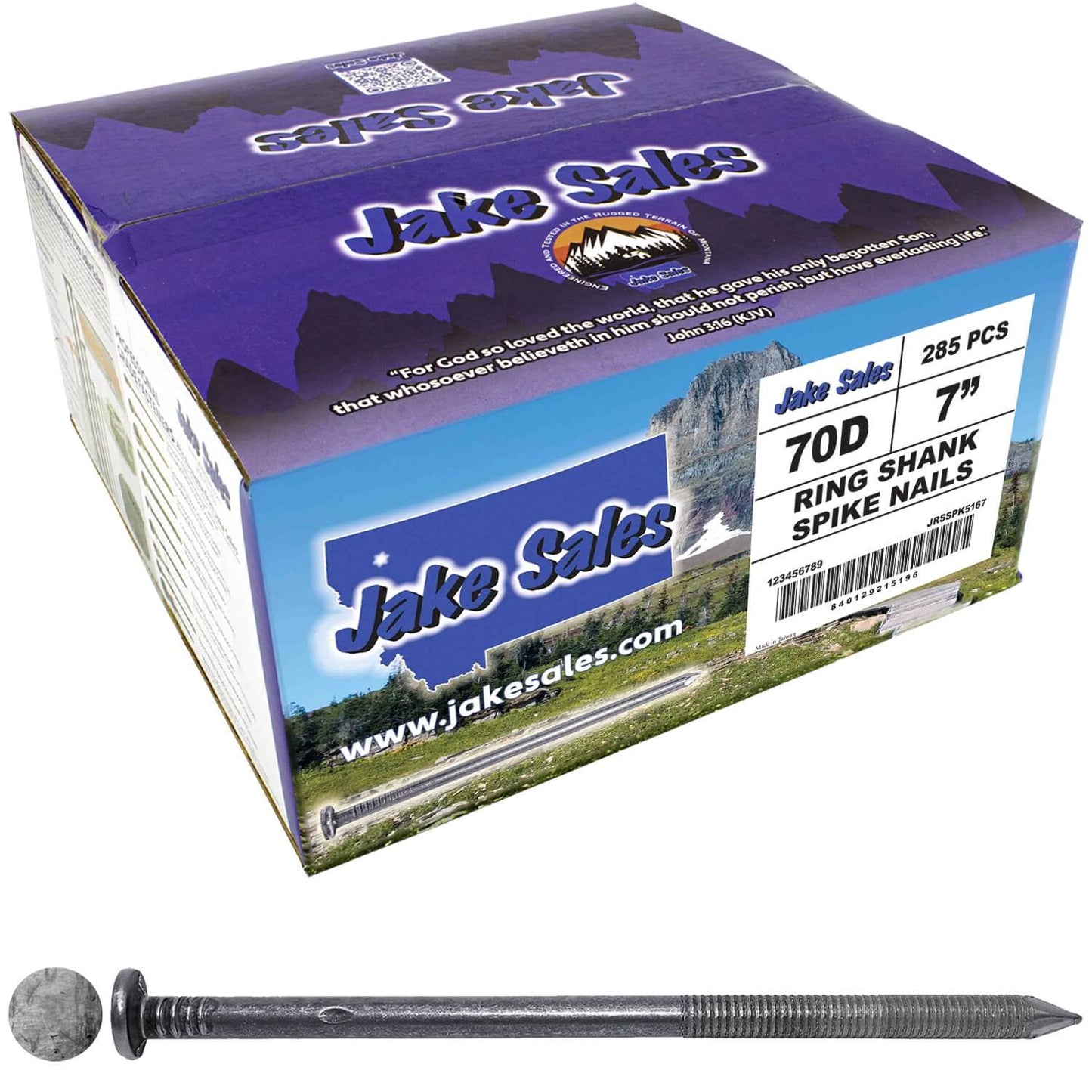 Ring Shank Common Bright and Spike Nails - Used for landscaping timbers, railroad ties, pole barns and load bearing structures