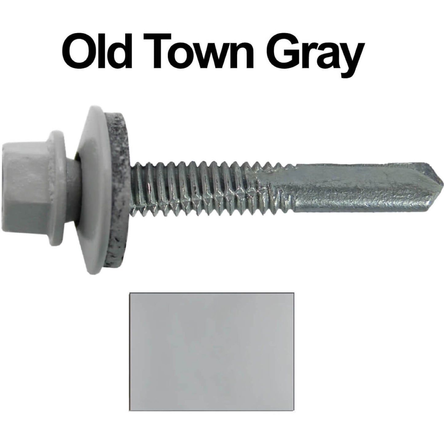#12 x 1-1/2" Metal to Metal Type #5 Roofing Screws - Hex Head Drill Point. 9/16" EPDM Washer. Colored Head.