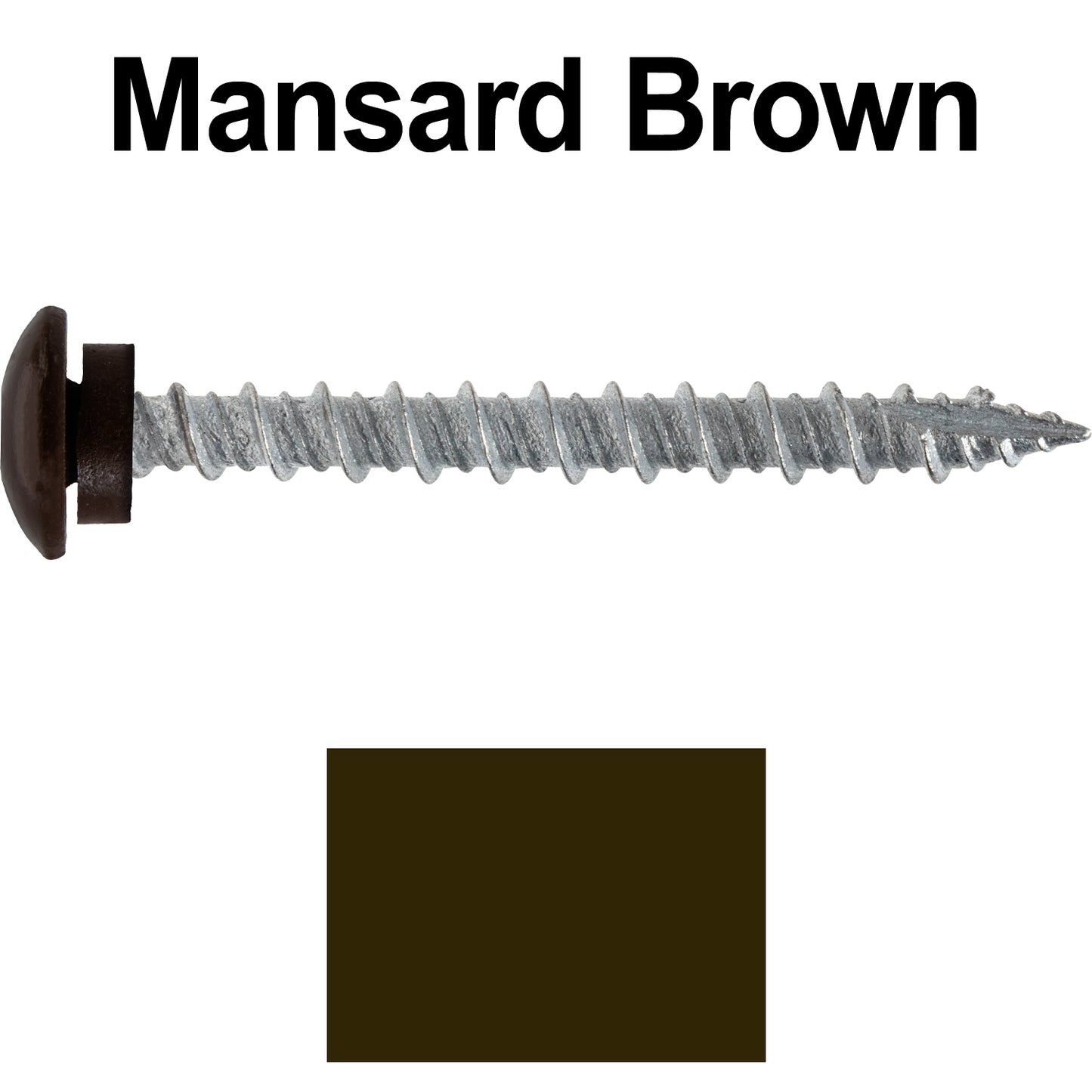 10 x 2" LOW PROFILE Star Head Roofing Screws - HI-LO Thread - Metal To Wood - T25 Torx Drive Head - EPDM washer.