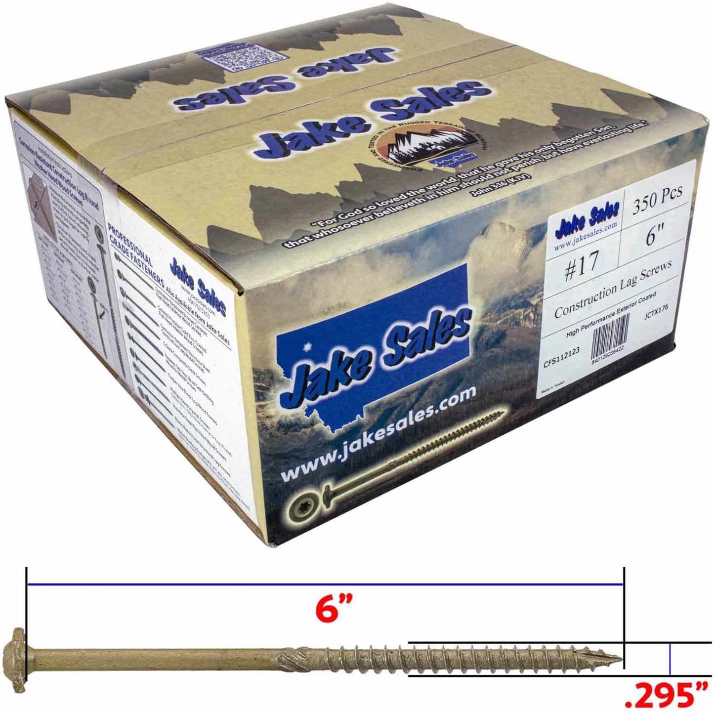 #17 Construction Lag Screw Exterior Coated Torx/Star Drive Heavy Duty Structural Lag - Modified Truss Washer Head