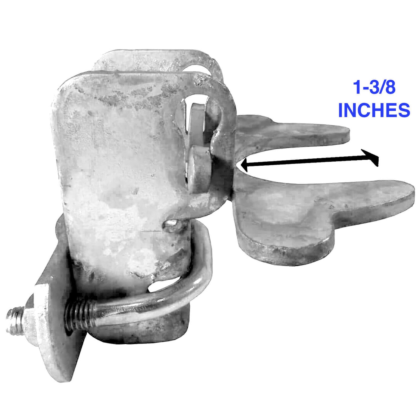 Kennel Gate Latch for Dog Kennel. Fits 1-3/8" Gate Frame & 1-3/8" Gate Post. Made of galvanized steel to prevent rust and corrosion