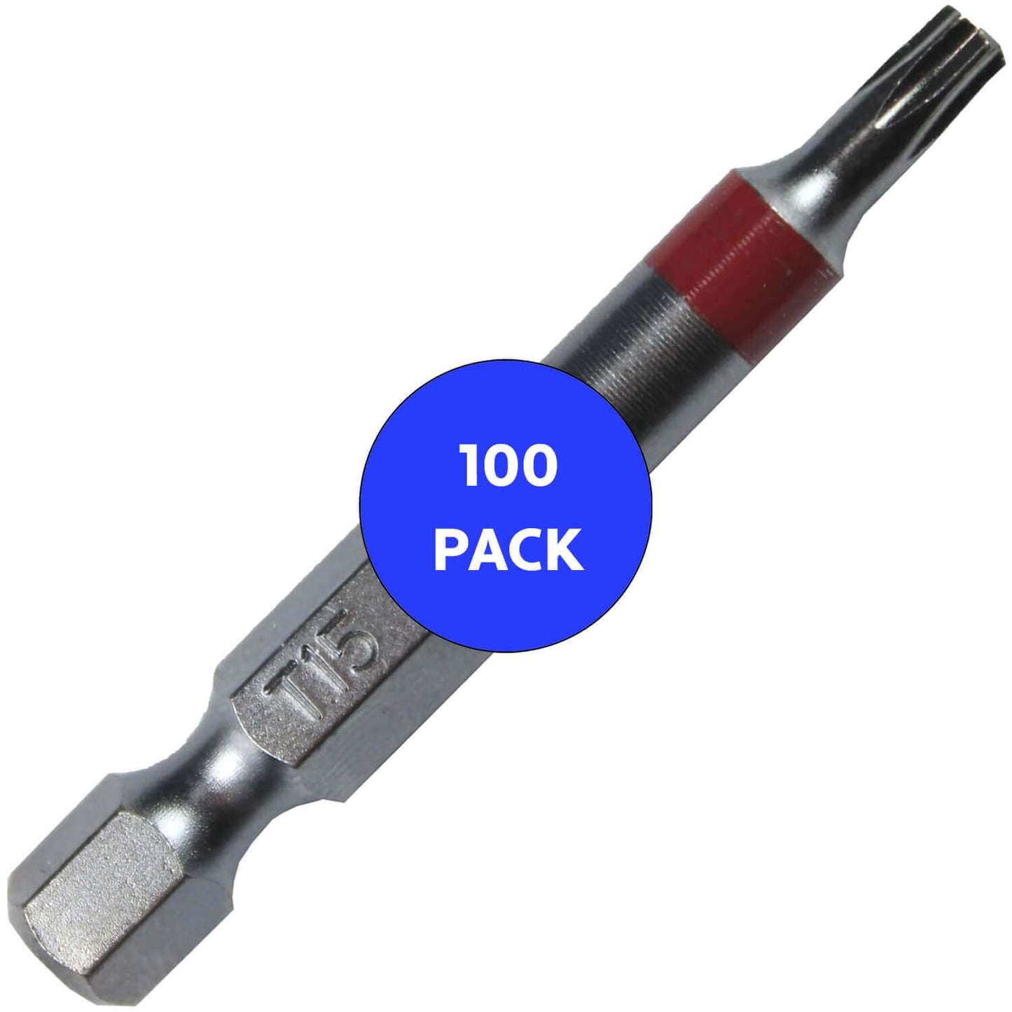 T15 (T-15) Torx/Star Driver Bit - Color Coded Torx/Star Drive Bit for Screws and Fasteners