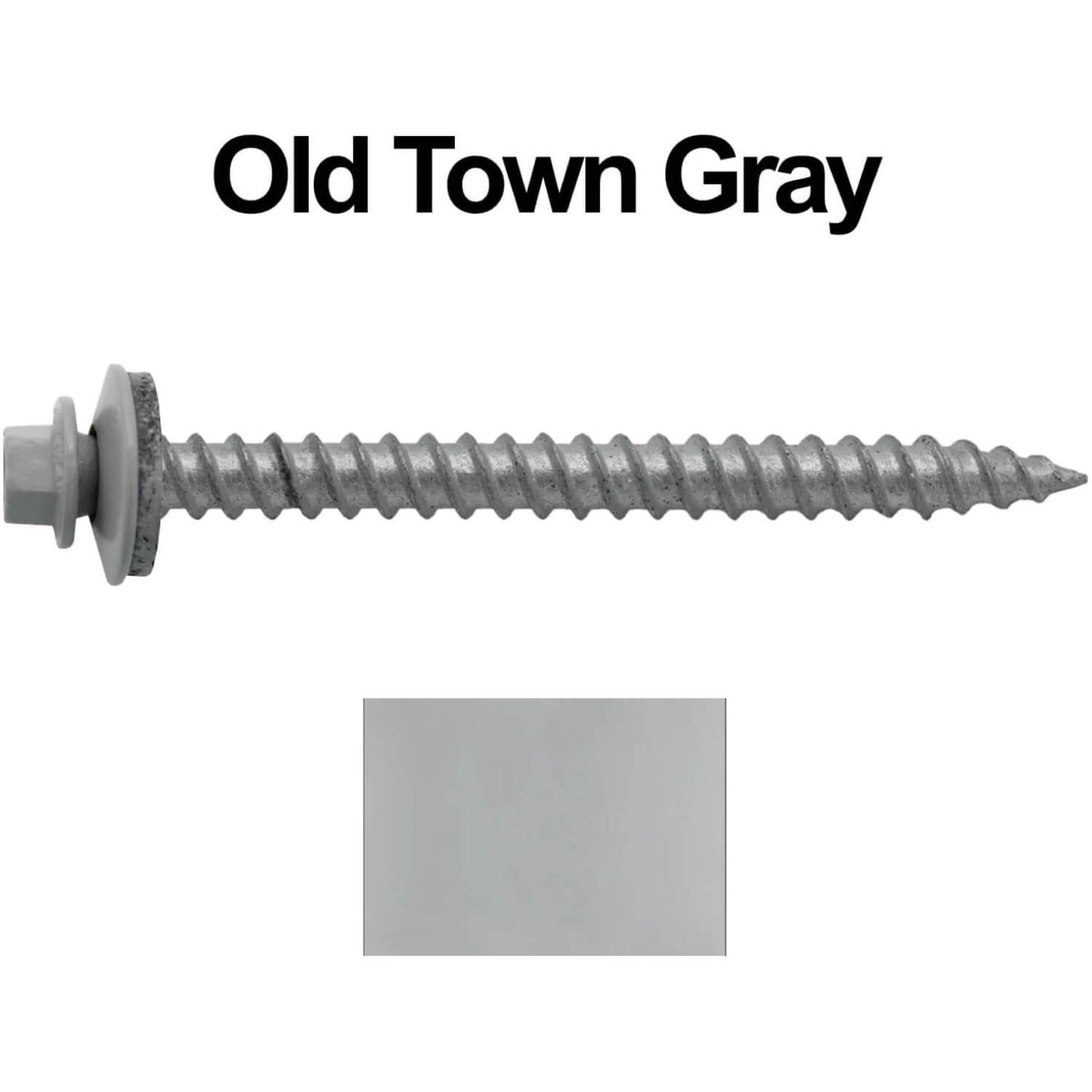 12 x 2-1/2" Metal ROOFING SCREWS - Hex Washer Head - Self starting/self tapping - EPDM washer. Colored head.