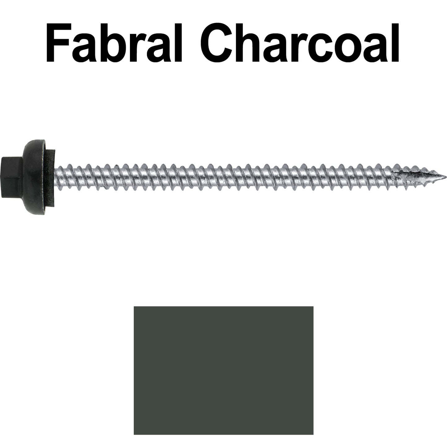 10 X 3“ HI-LO Zinc Aluminum Cap Metal Roofing Screws - Hex Washer Head - Self starting/self tapping - EPDM washer. Colored head.