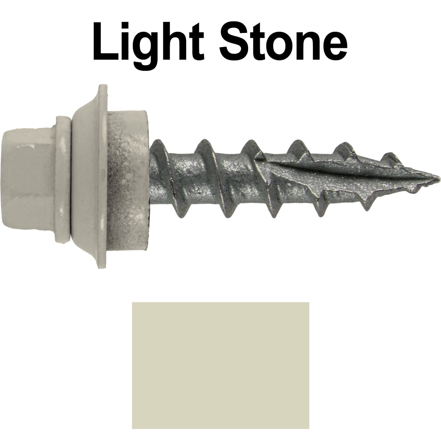 12 X 1" Metal Roofing Screws For OSB and Plywood - Galvanized Metal to Wood Type 17 Tip - 1/4" Hex Head - Assembled EPDM Washer