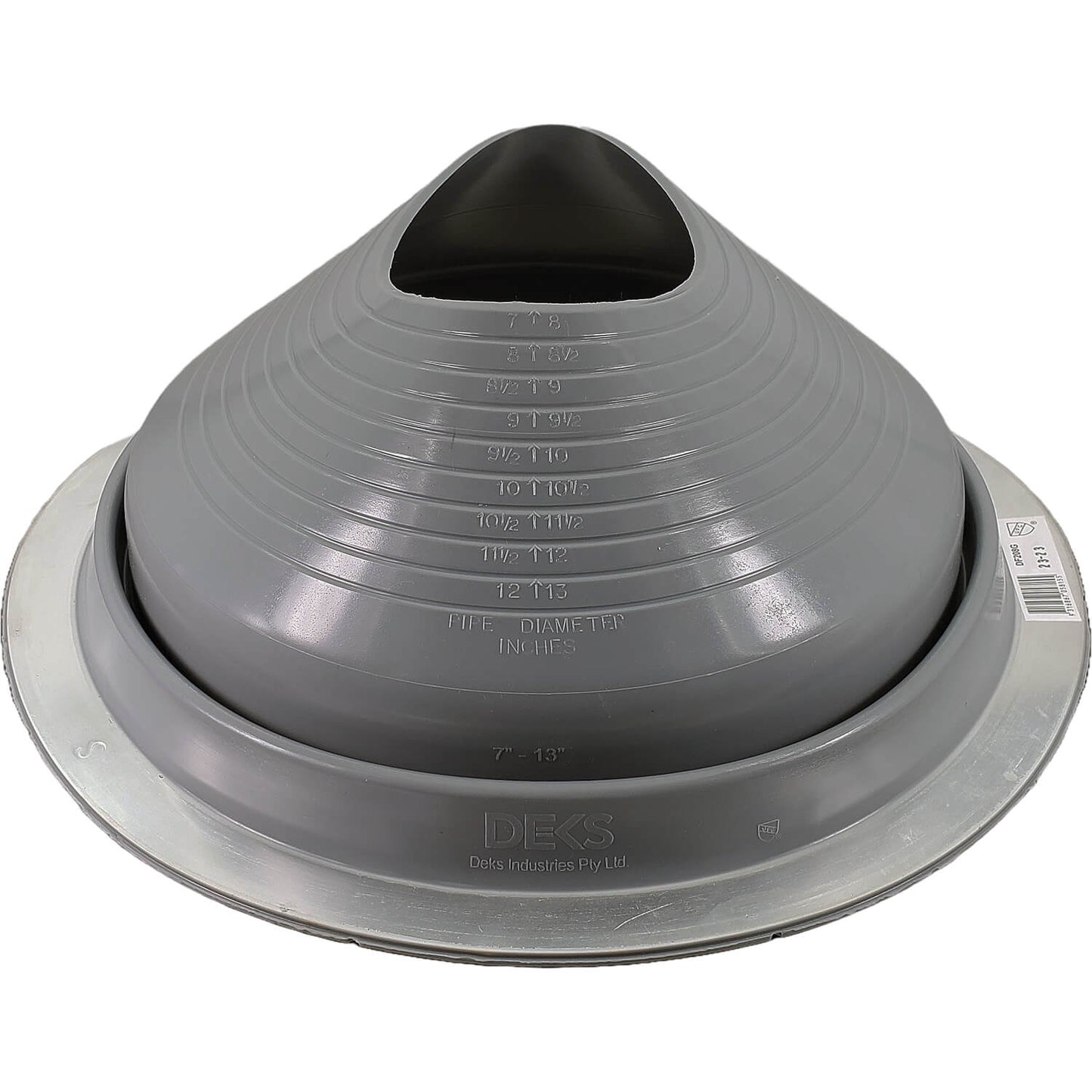 Dektite GRAY Round HIGH TEMPERATURE Silicone Flexible Pipe Flashing Dektite: Metal Roof Jack Pipe Boot - Metal Roofing Pipe Flashing