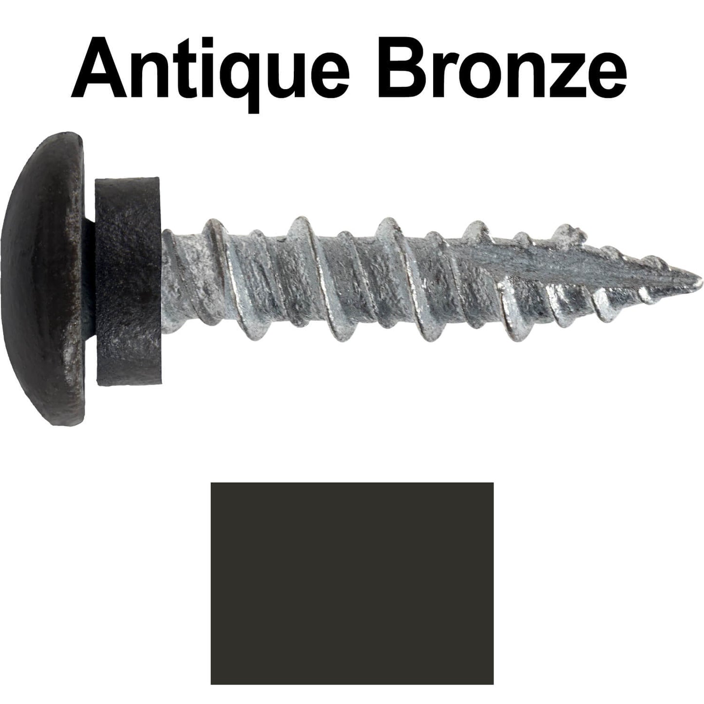 10 X 1" - LOW PROFILE Star Head Roofing Screws - HI-LO Thread - Metal To Wood - T25 Torx Drive Head - EPDM washer.