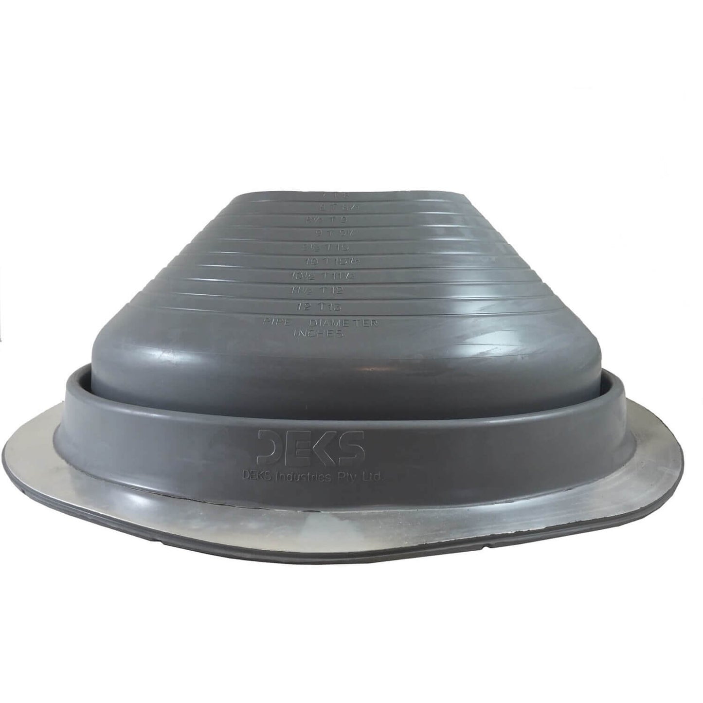 Dektite GRAY EPDM Flexible Round Pipe Flashing - Metal Roof Jack Pipe Boot - Metal Roofing Pipe Flashing