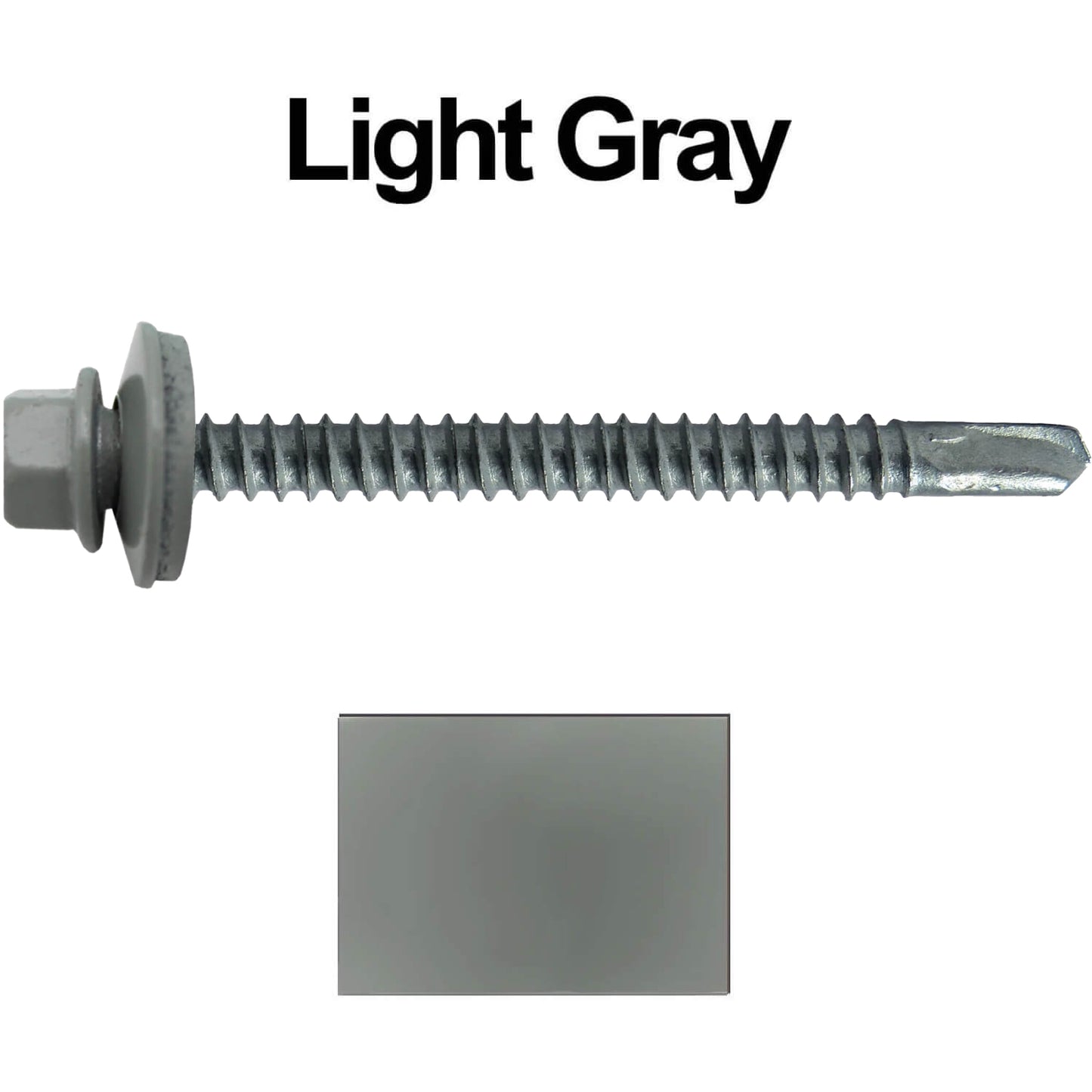 #12 X 3" Metal to Metal Type #3 Roofing Screws - Hex Washer Head - Self starting/self tapping - 5/8" EPDM washer. Colored head.