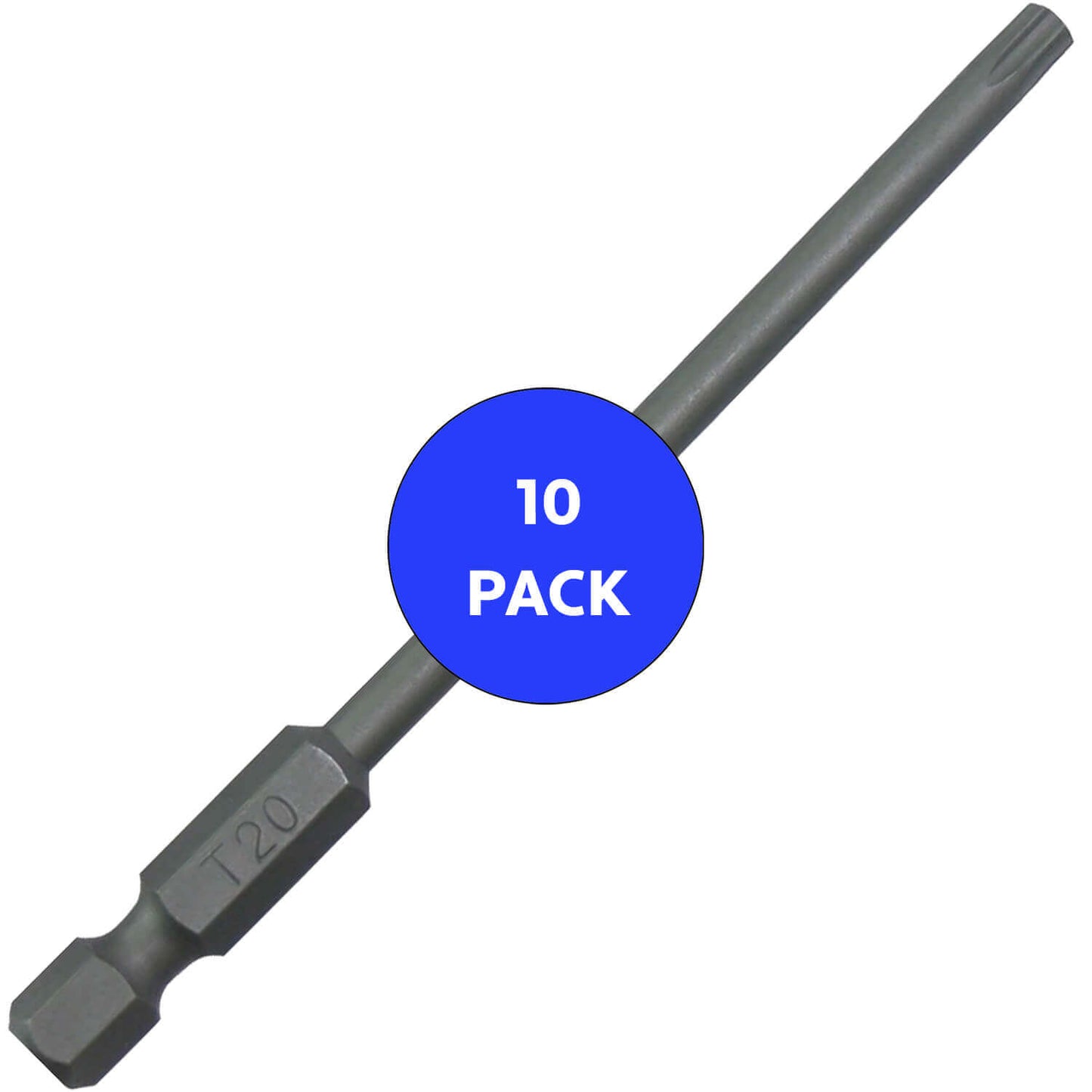 T20 (T-20) Torx/Star Driver Bit - Color Coded Torx/Star Drive Quick Change Shank Bit for Screws and Fasteners Requiring T20 (T-20)